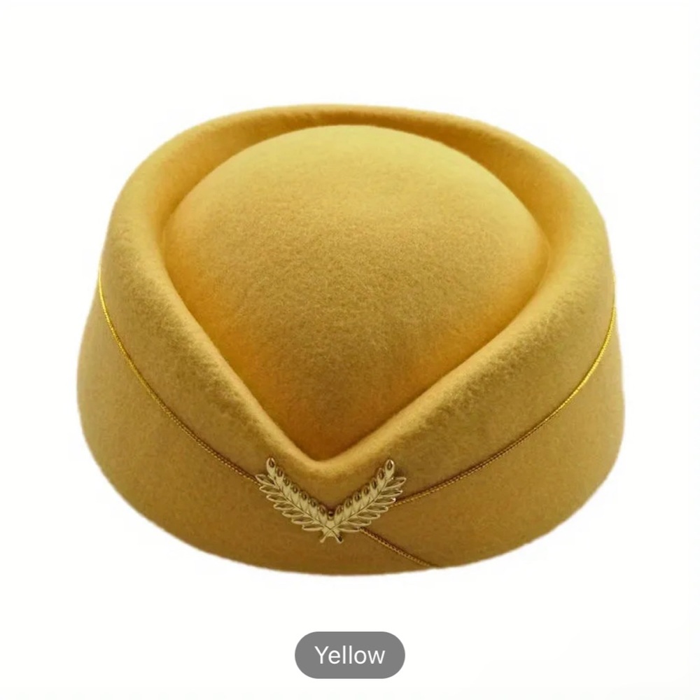 Hat 12 - Colorful Women Beret Elegant Stewardess Hat Berets